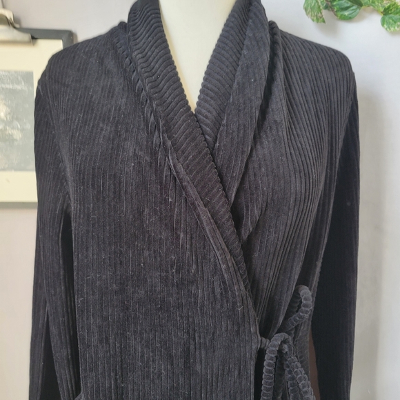 Gudrun Sjoden Velvet Velour Wrap Cardigan Blouse Black S - Picture 5 of 14
